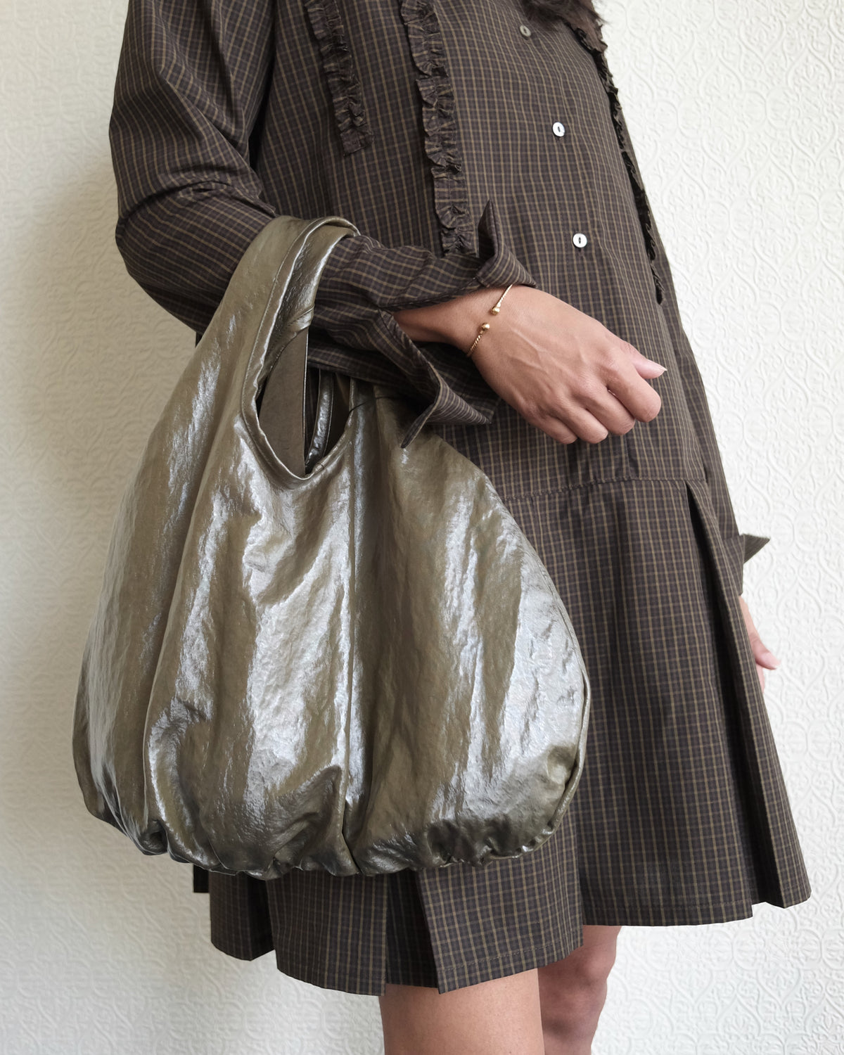 Bao Bag, Metallic Moss