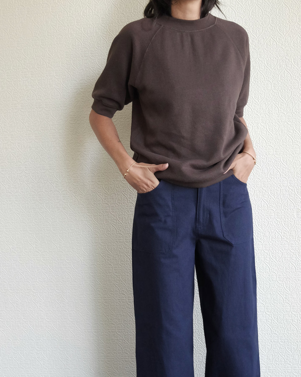 S/S Raglan Fleece, Coffee Bean