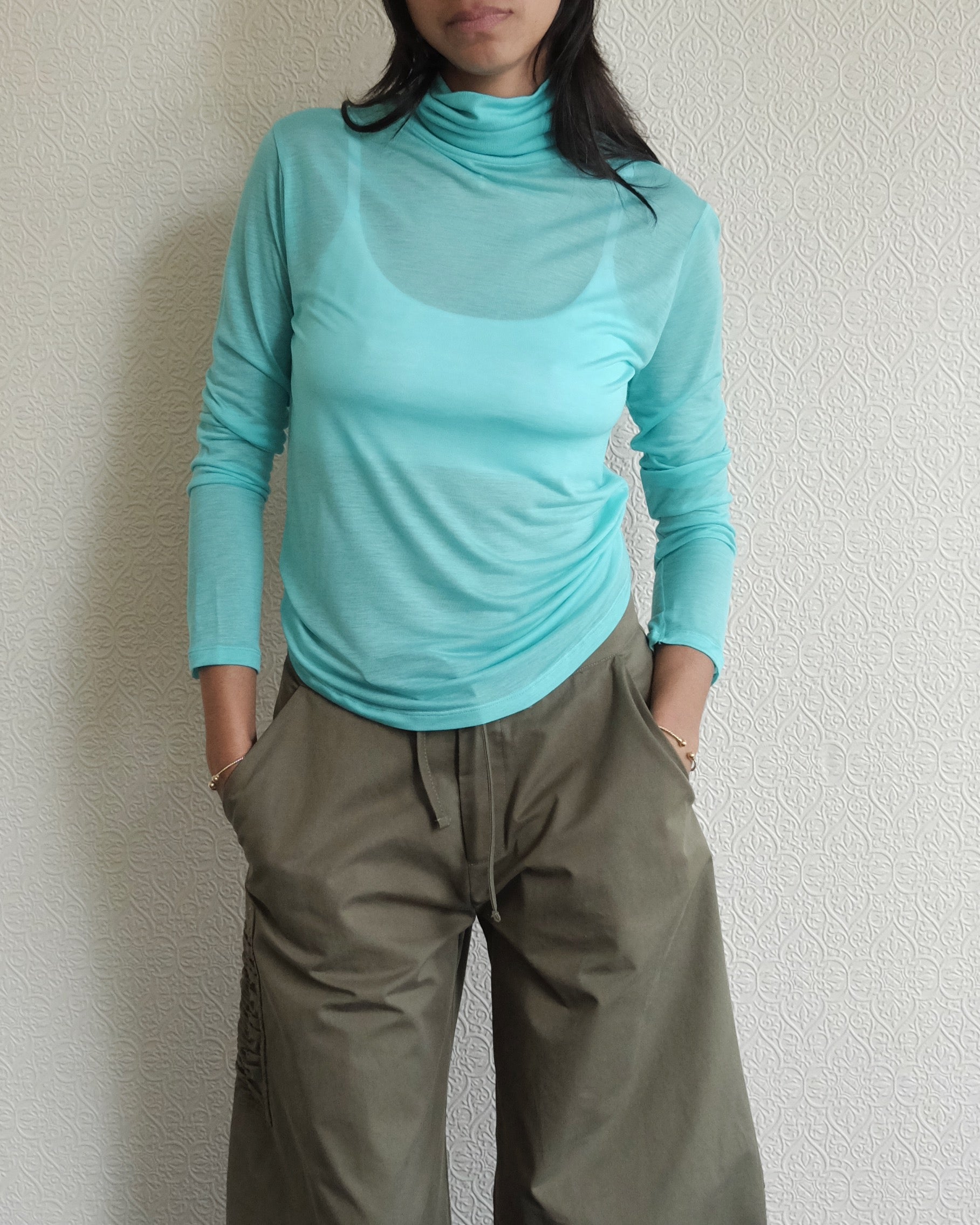 Long Sleeve Turtleneck, Tomen Green