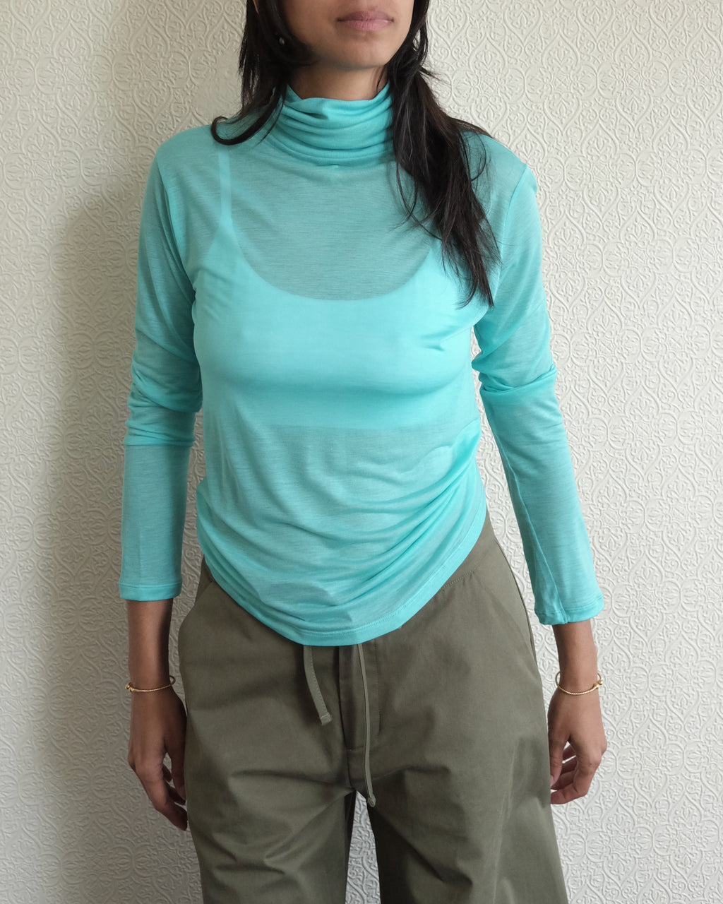 Long Sleeve Turtleneck, Tomen Green