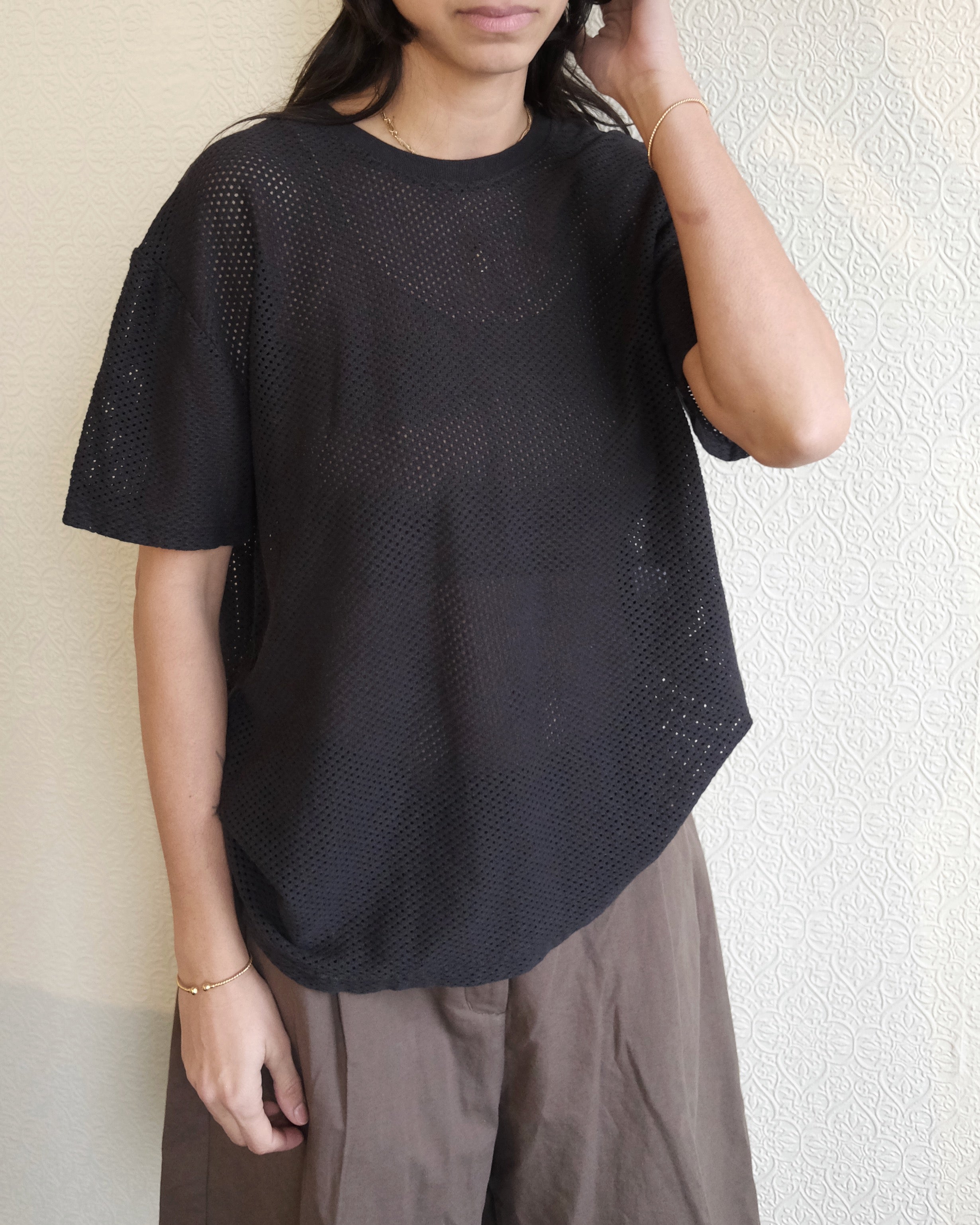 Mesh Tee, Black