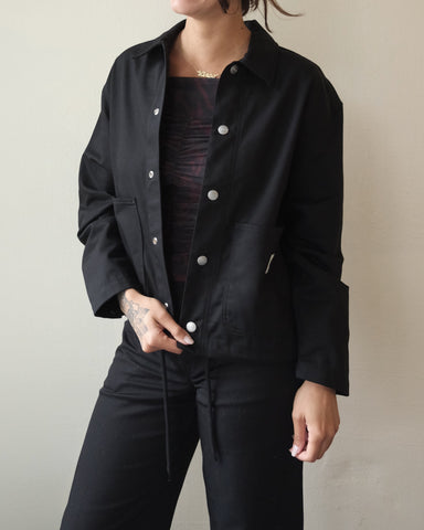 Simple Shirt Jacket, Black