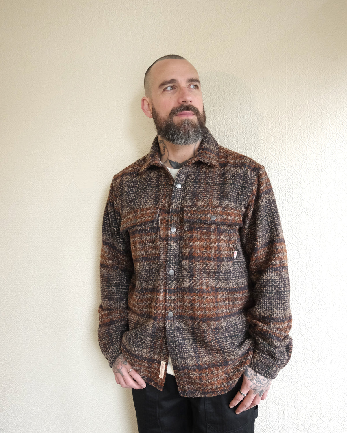 Loose Knit Overshirt, Plaid