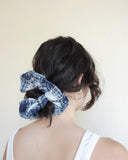 Oversize Cotton Scrunchie, Patch Plaid