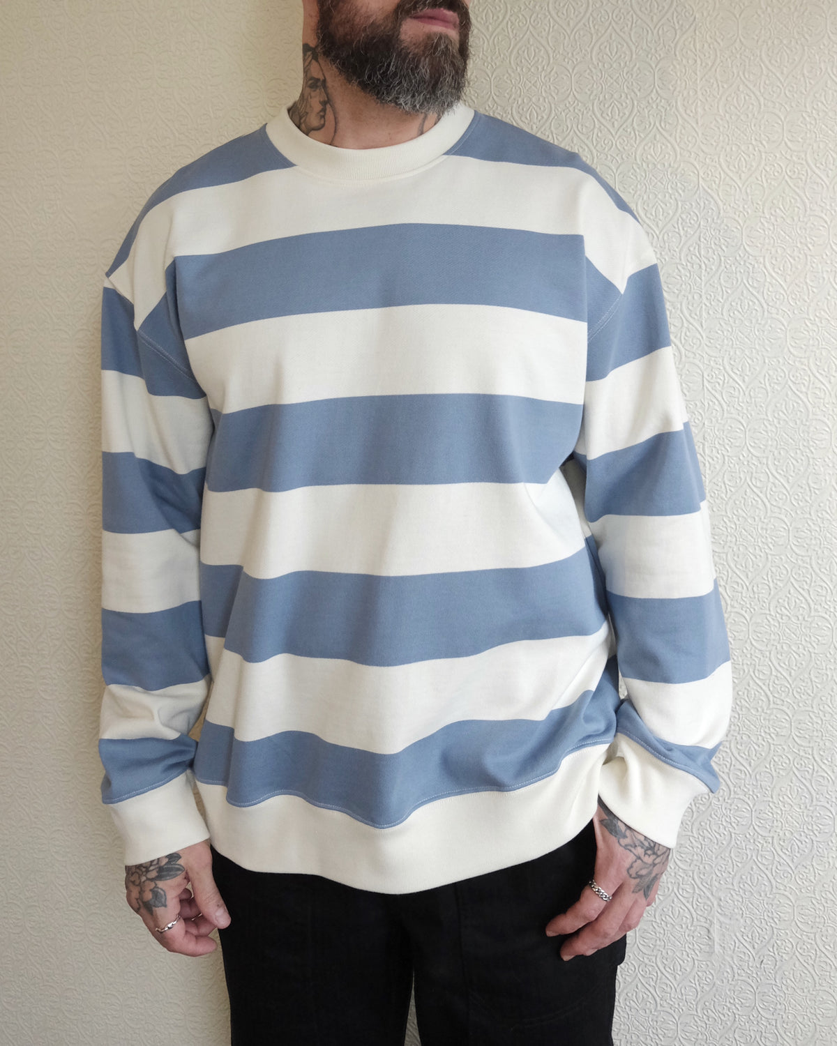 Paiva Sweatshirt, Ecru Stripe