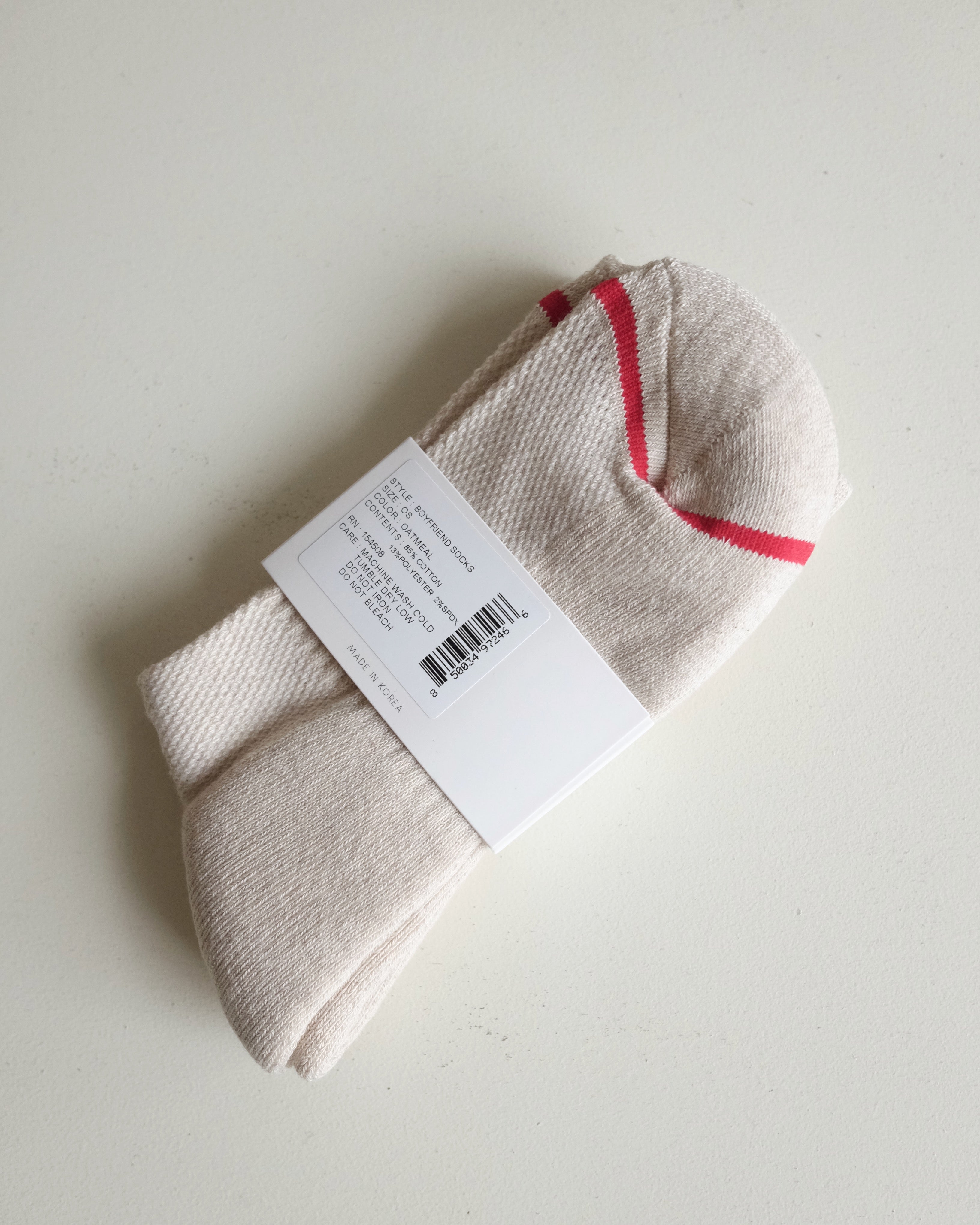 Boyfriend Socks, Oatmeal