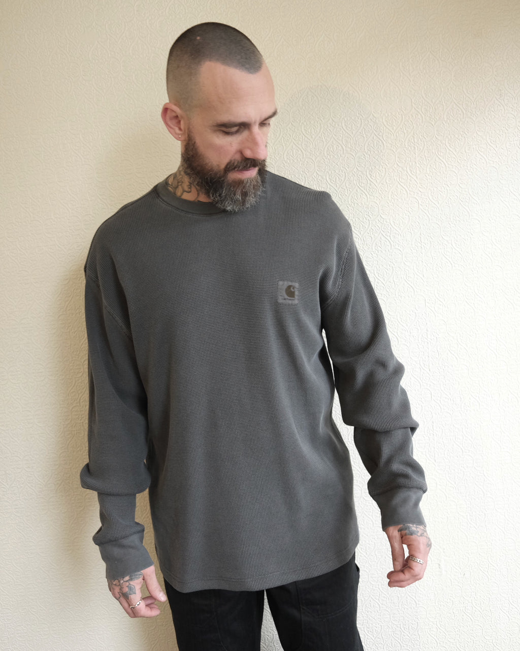 Vista Waffle Long Sleeve, Black