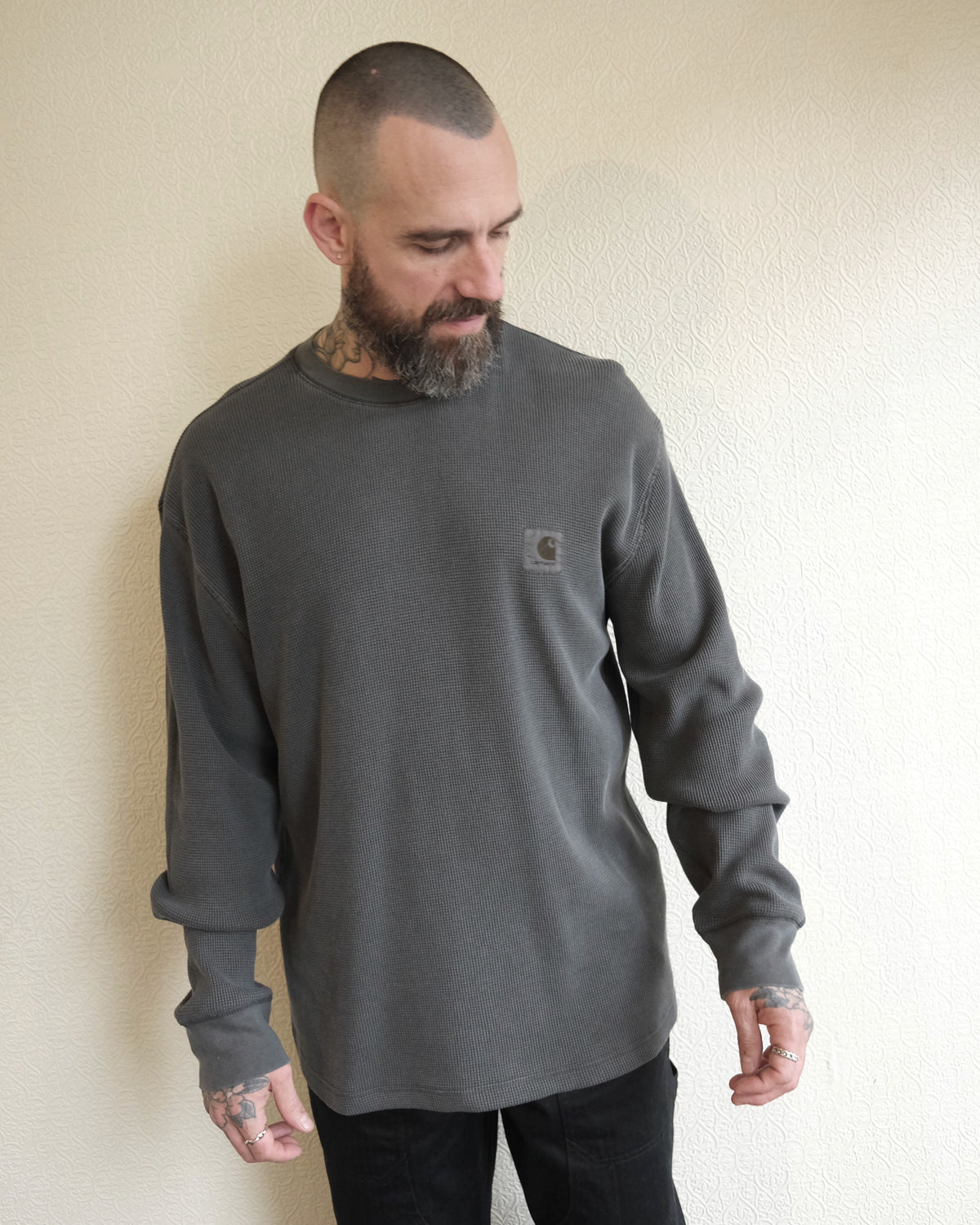 Vista Waffle Long Sleeve, Black