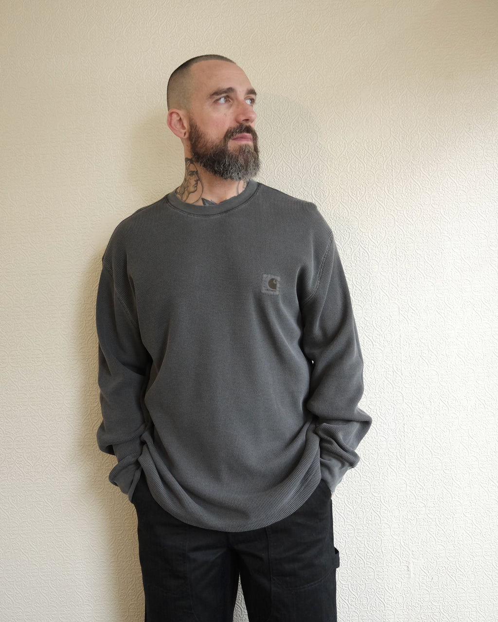 Vista Waffle Long Sleeve, Black