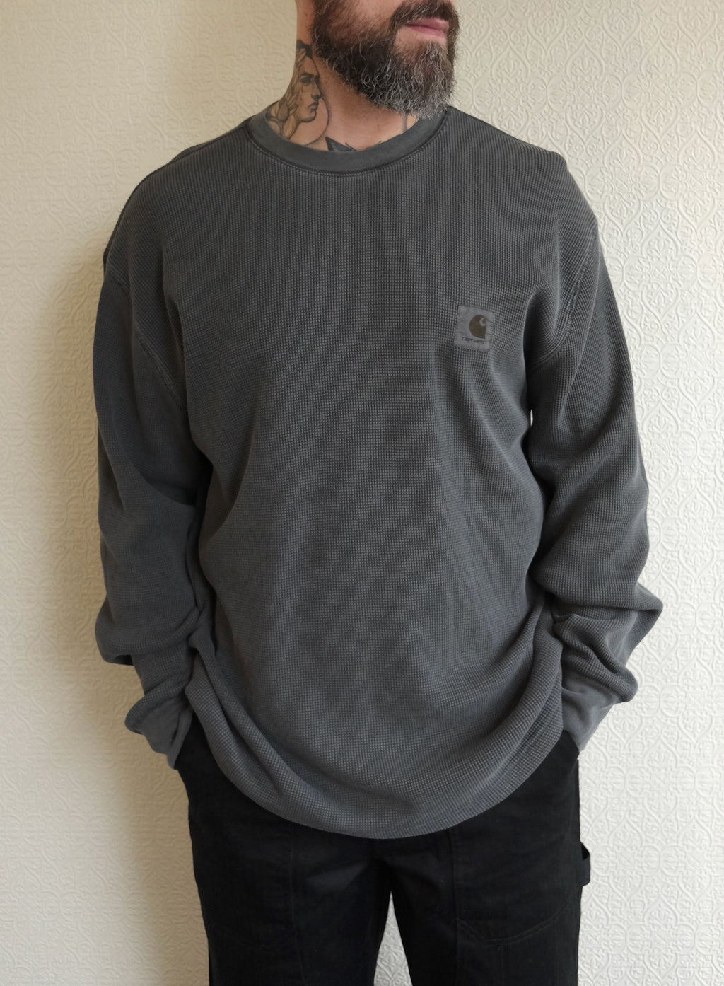 Vista Waffle Long Sleeve, Black