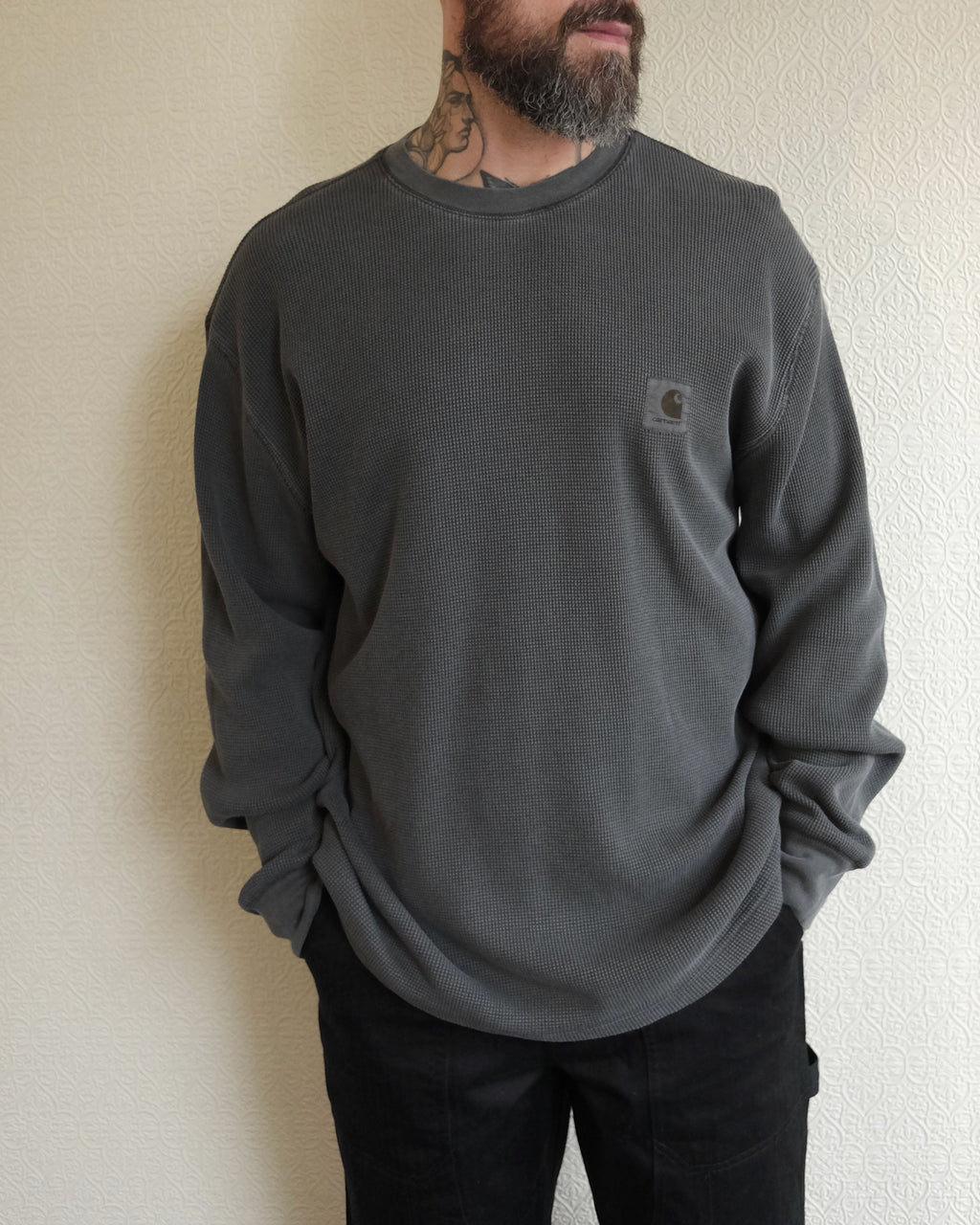 Vista Waffle Long Sleeve, Black
