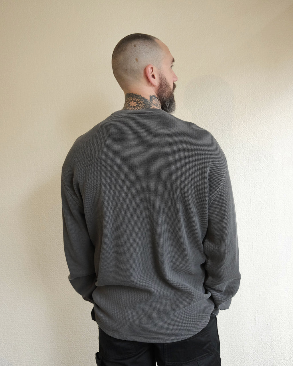 Vista Waffle Long Sleeve, Black