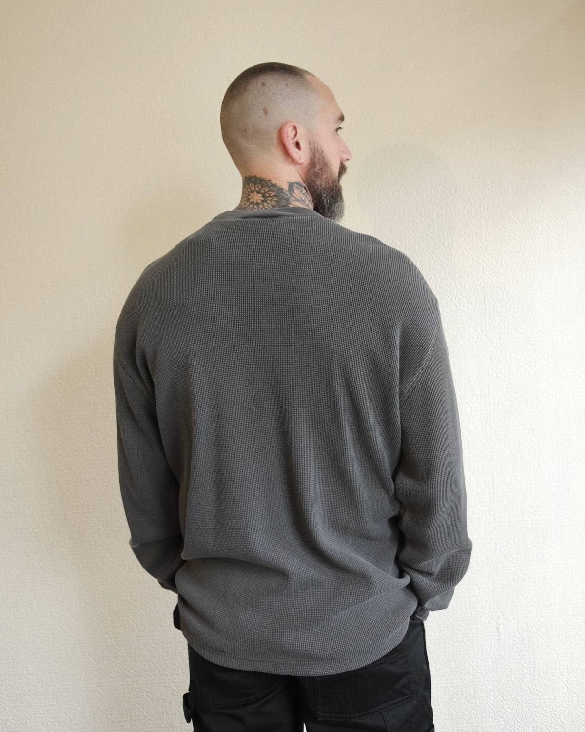 Vista Waffle Long Sleeve, Black