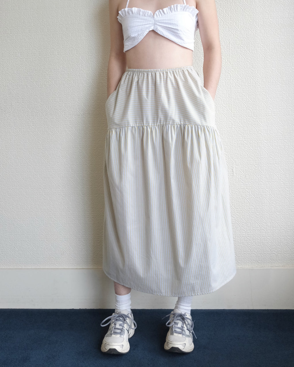 Field Skirt, Marigold Stripe