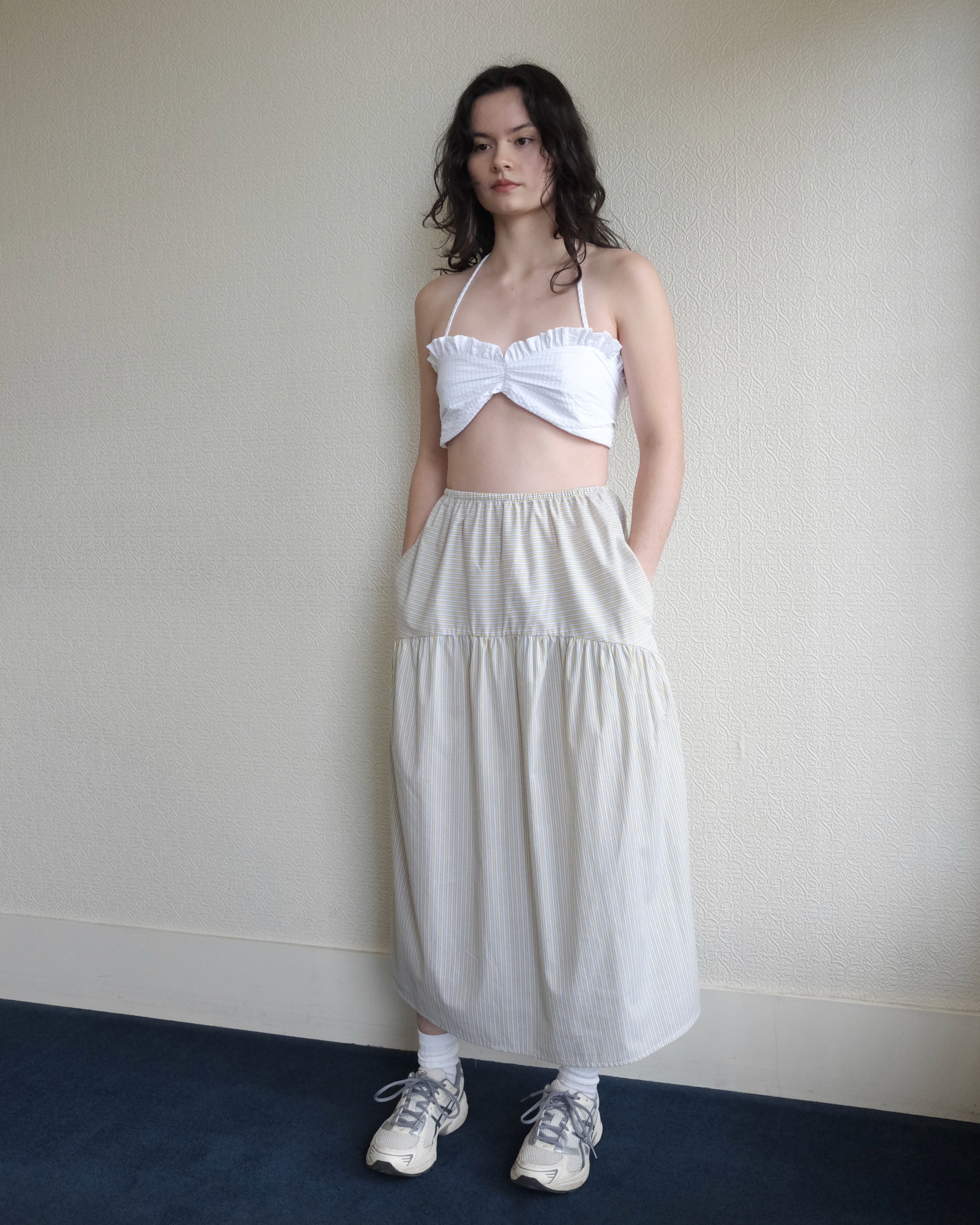 Field Skirt, Marigold Stripe