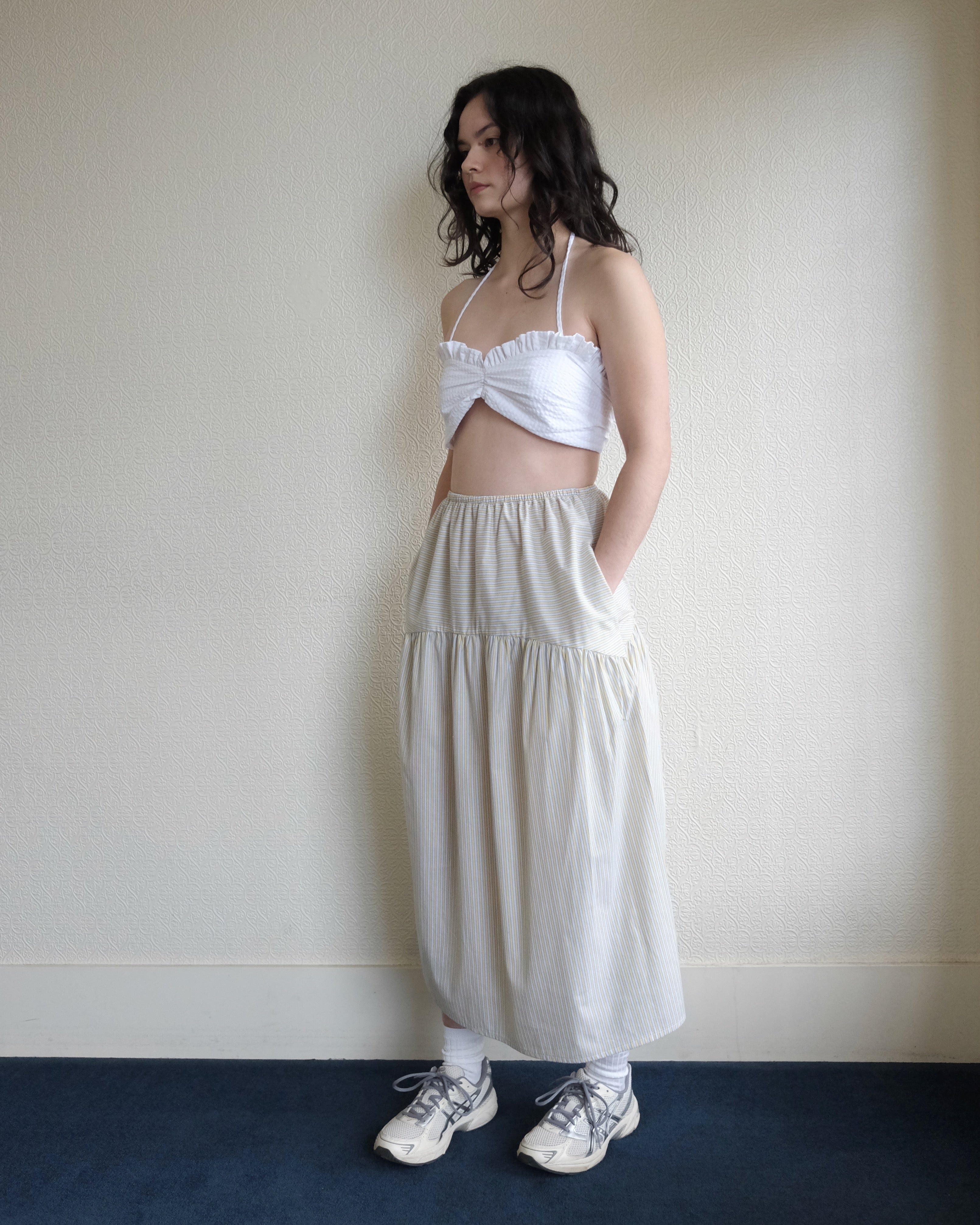 Field Skirt, Marigold Stripe