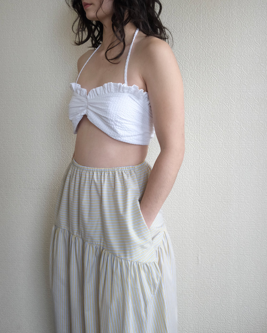 Field Skirt, Marigold Stripe