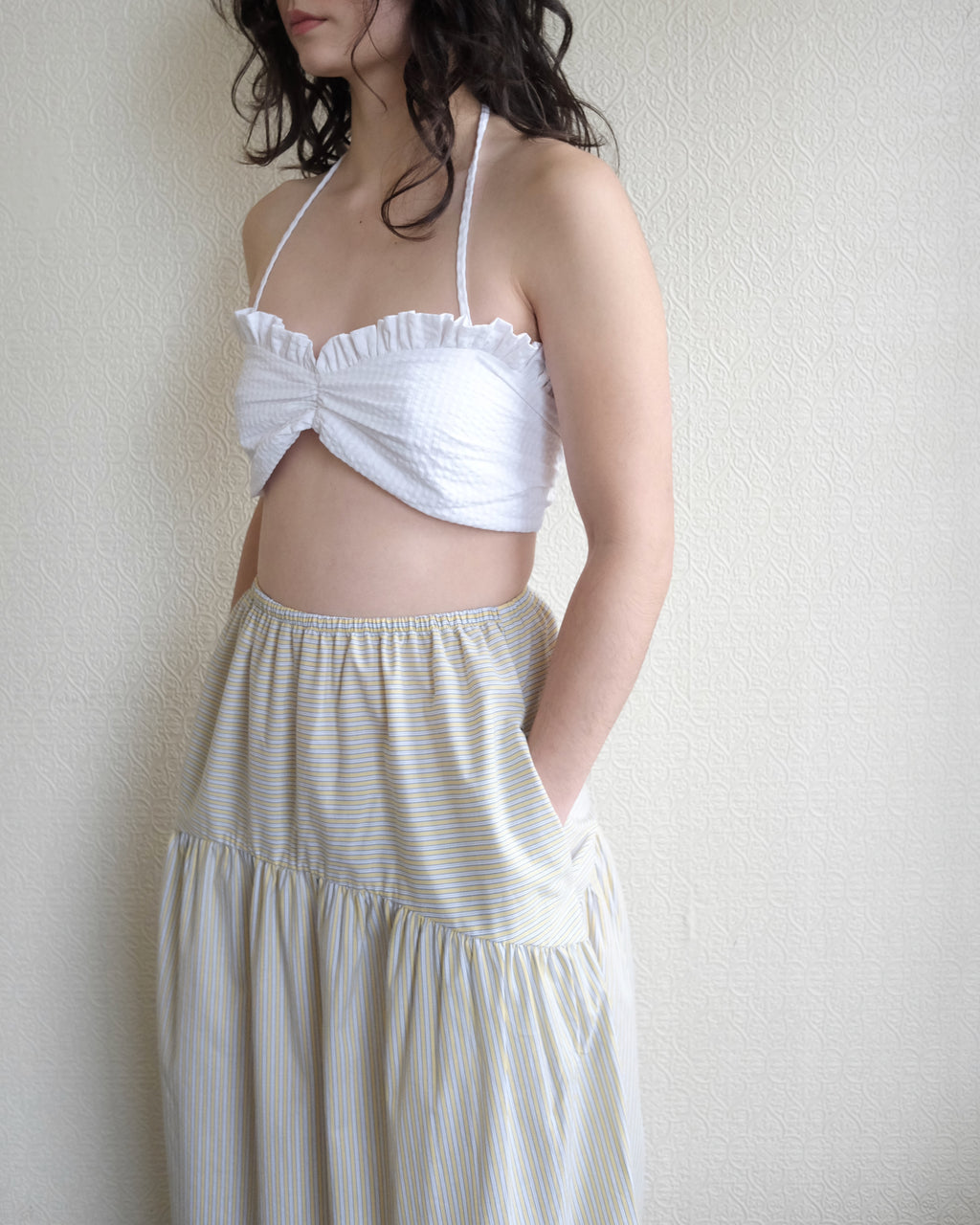 Field Skirt, Marigold Stripe