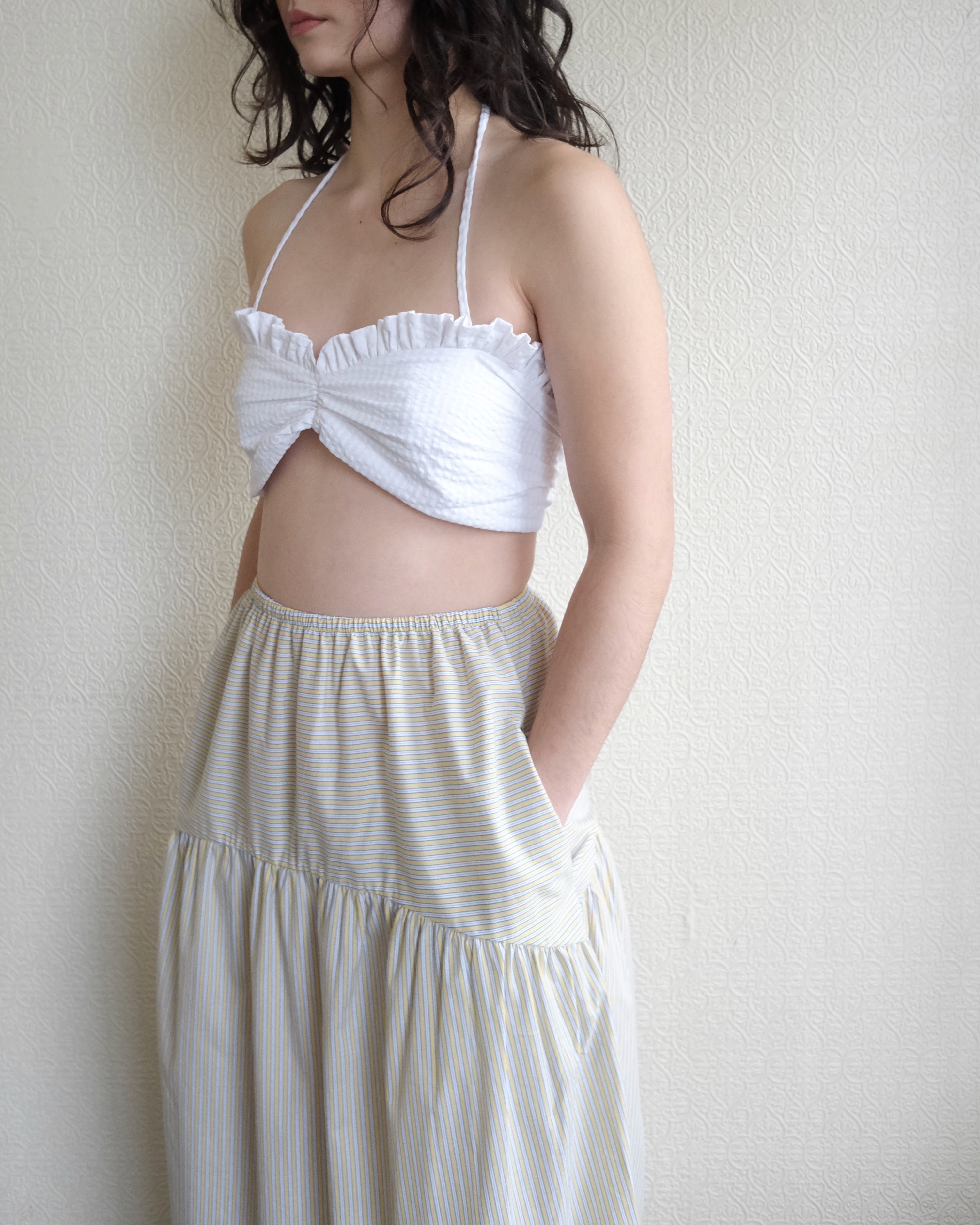 Field Skirt, Marigold Stripe