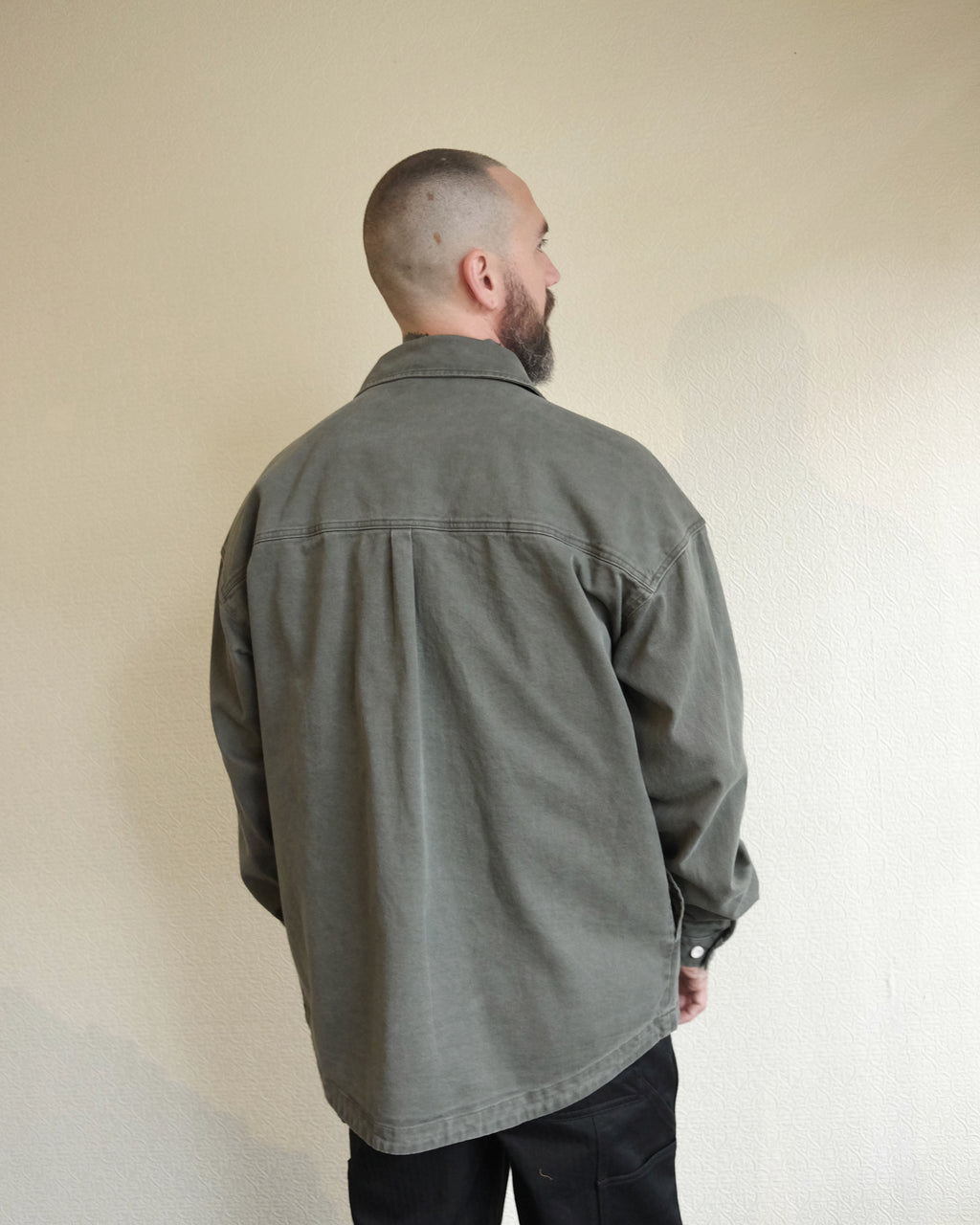 Square Pocket Overshirt, Dark Grey