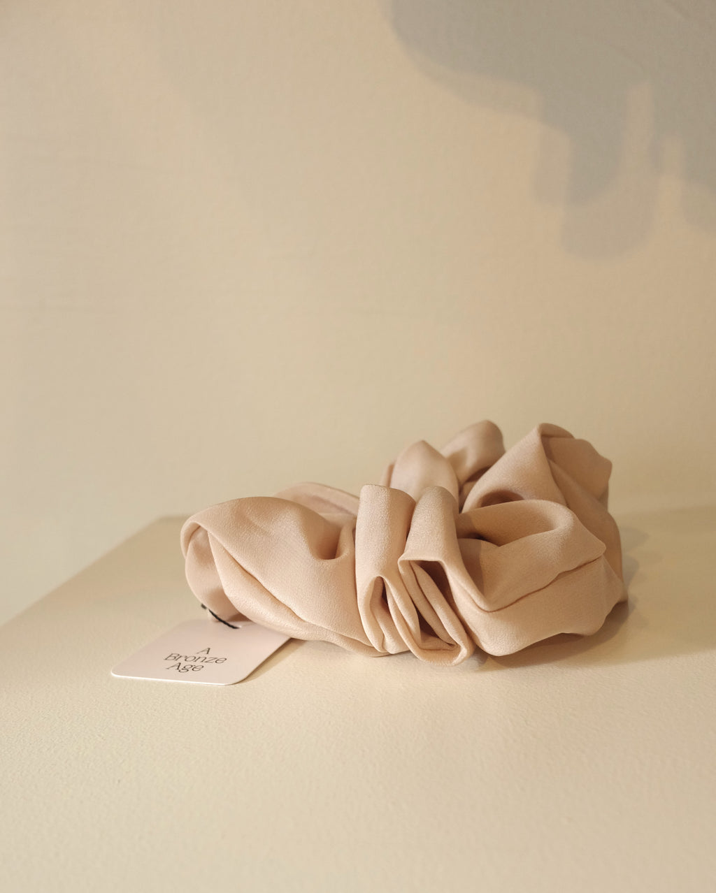 Oversize Silk Scrunchie, Sand