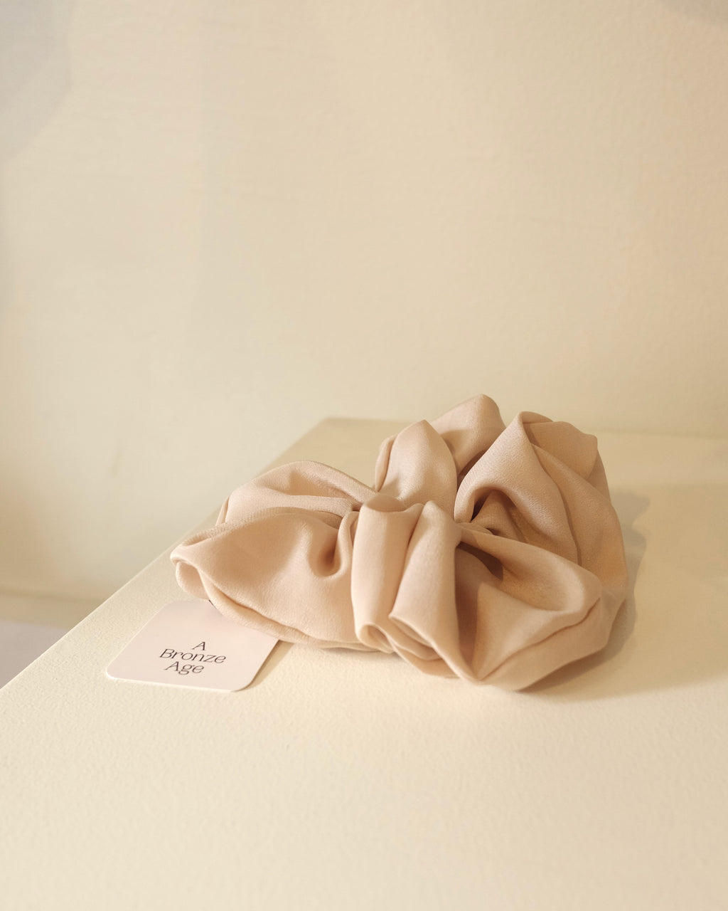 Oversize Silk Scrunchie, Sand