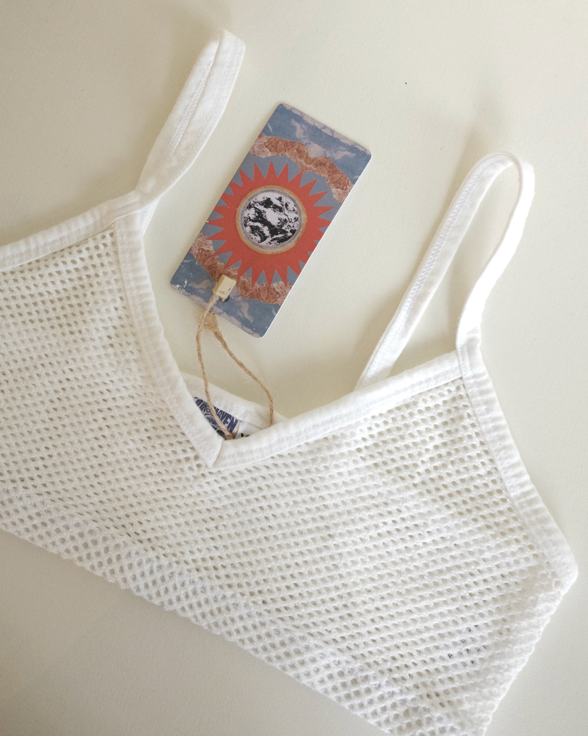Mesh Bralette, Washed White