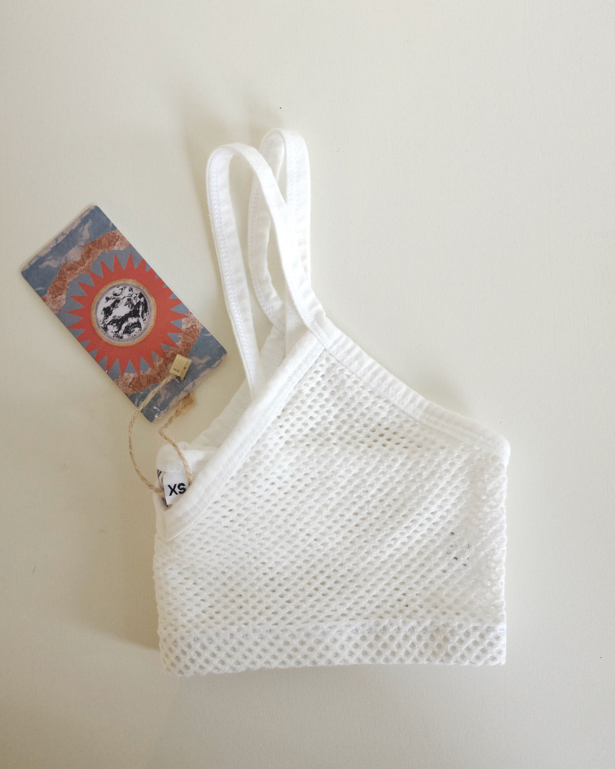 Mesh Bralette, Washed White