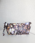 Triangle Pouch, Black Floral