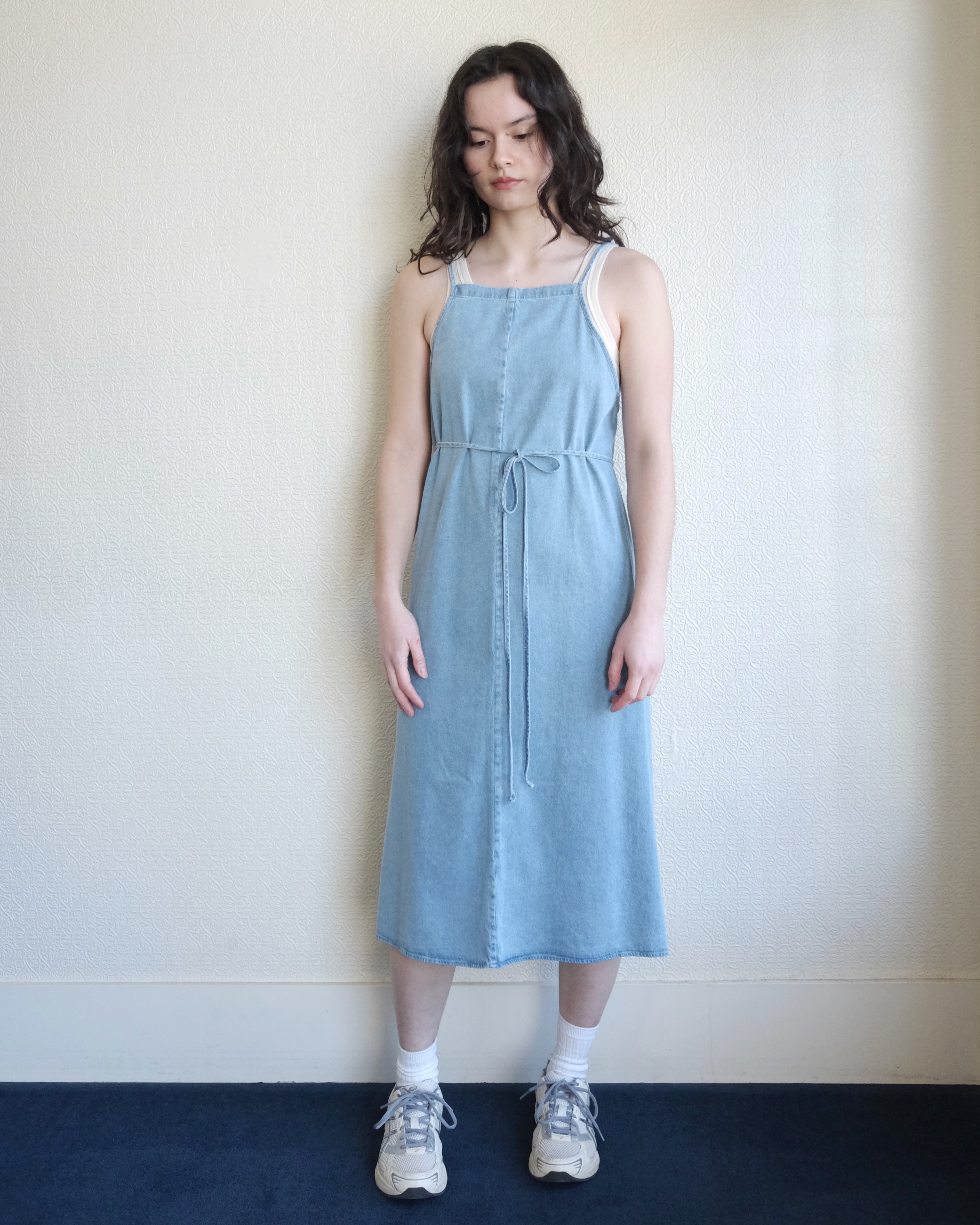 Yumi Apron Dress, Blue Wash