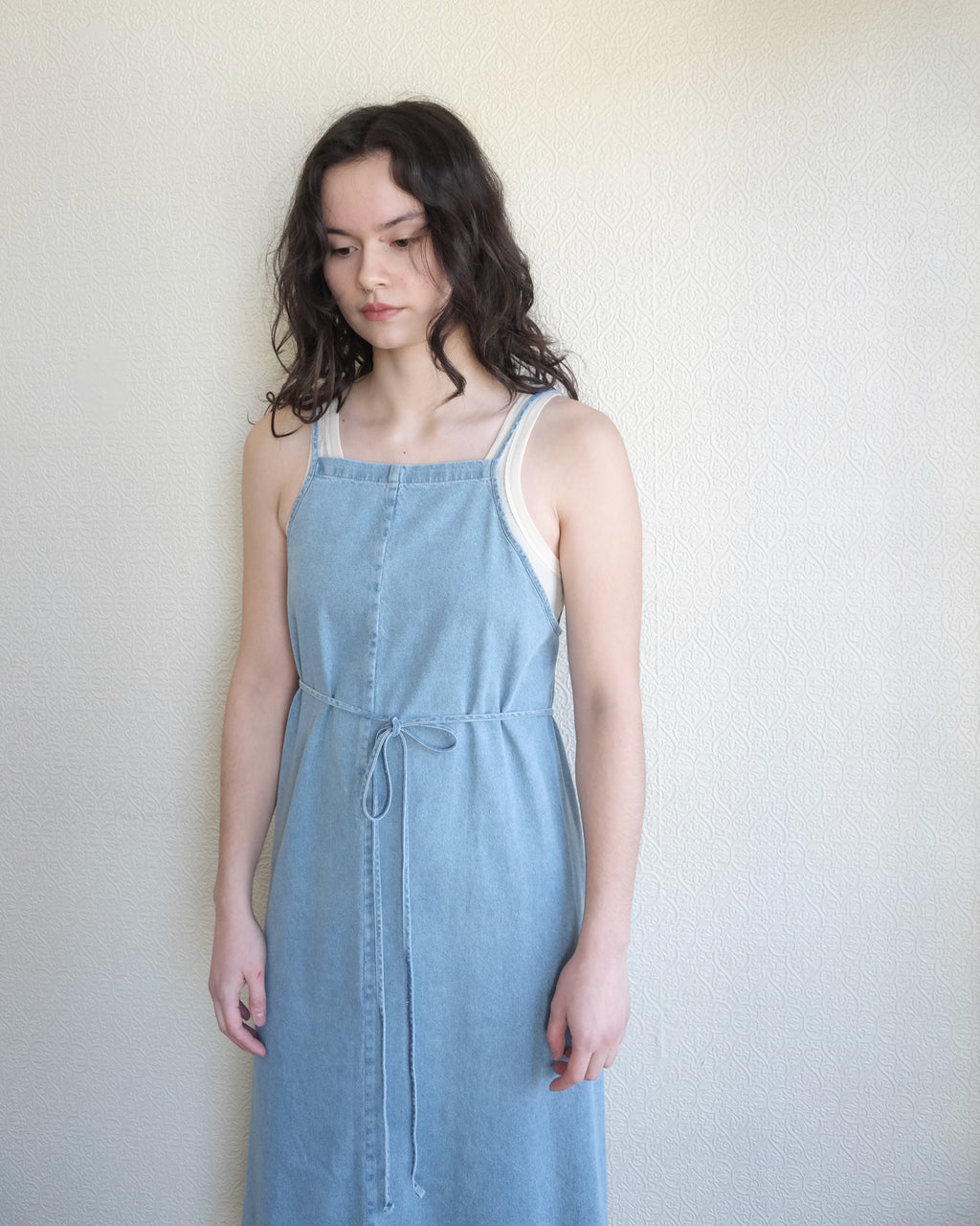 Yumi Apron Dress, Blue Wash