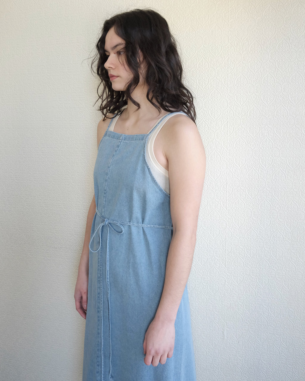 Yumi Apron Dress, Blue Wash