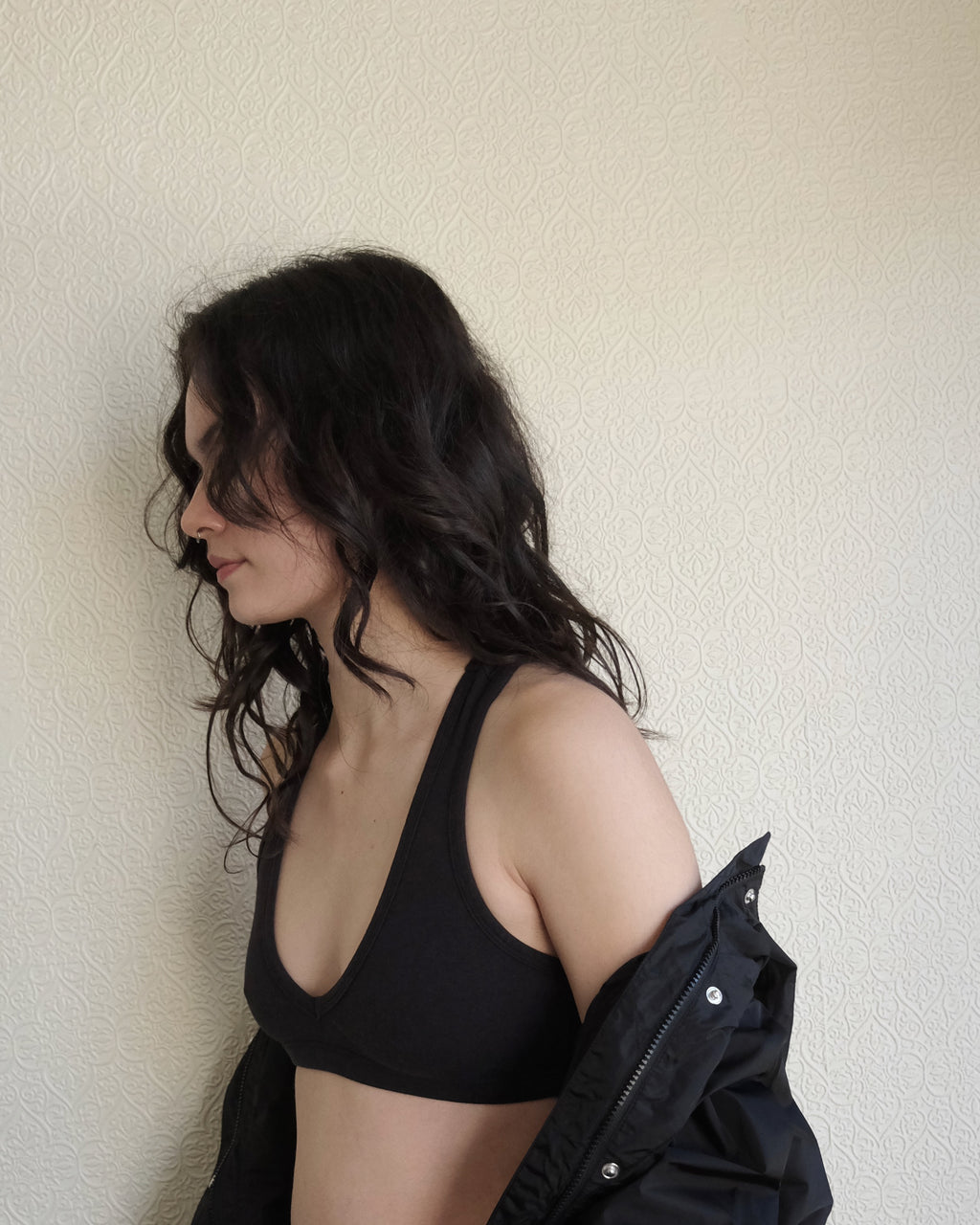 Racer Bra, Black
