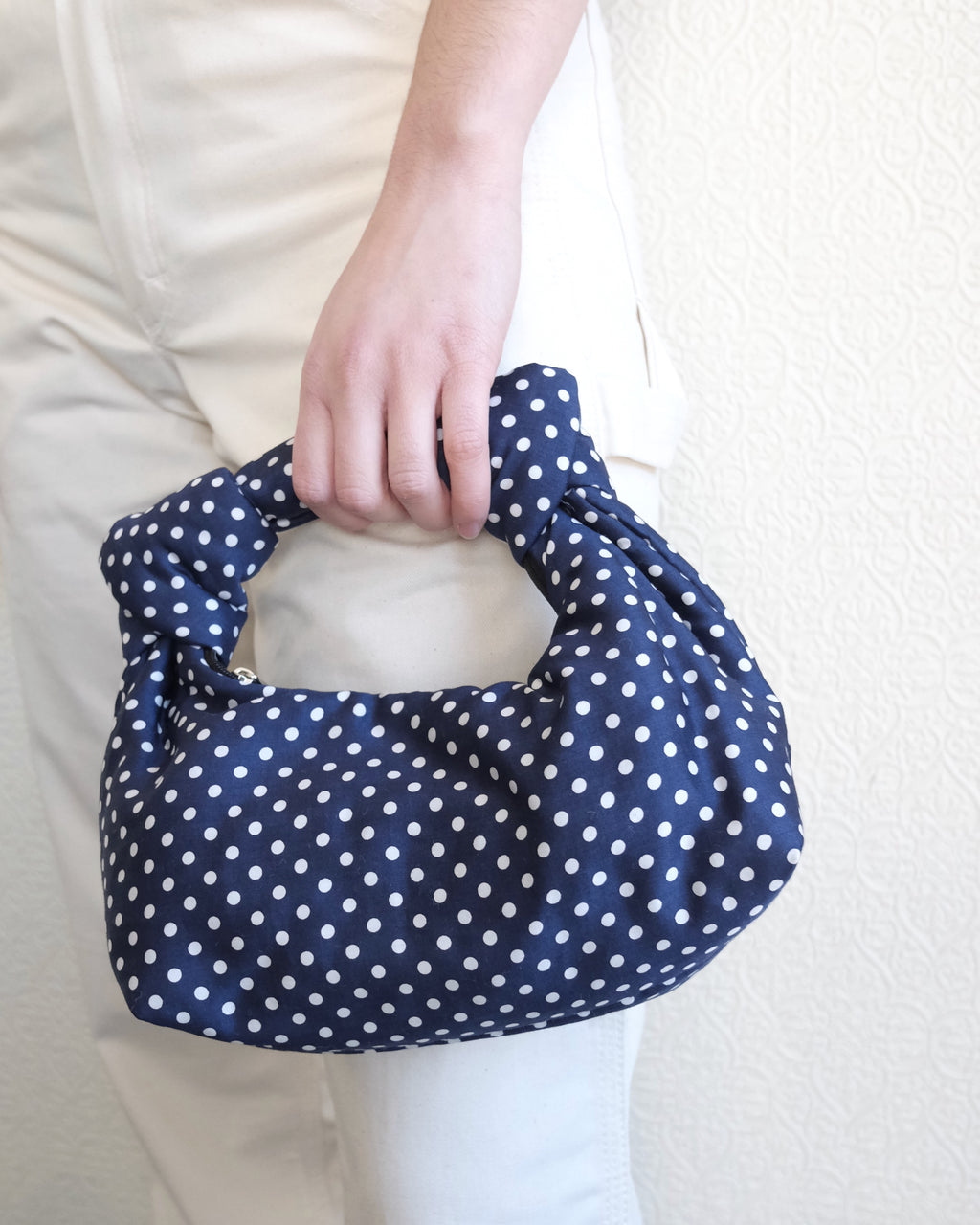 Bambi bag, Navy Polka Dot