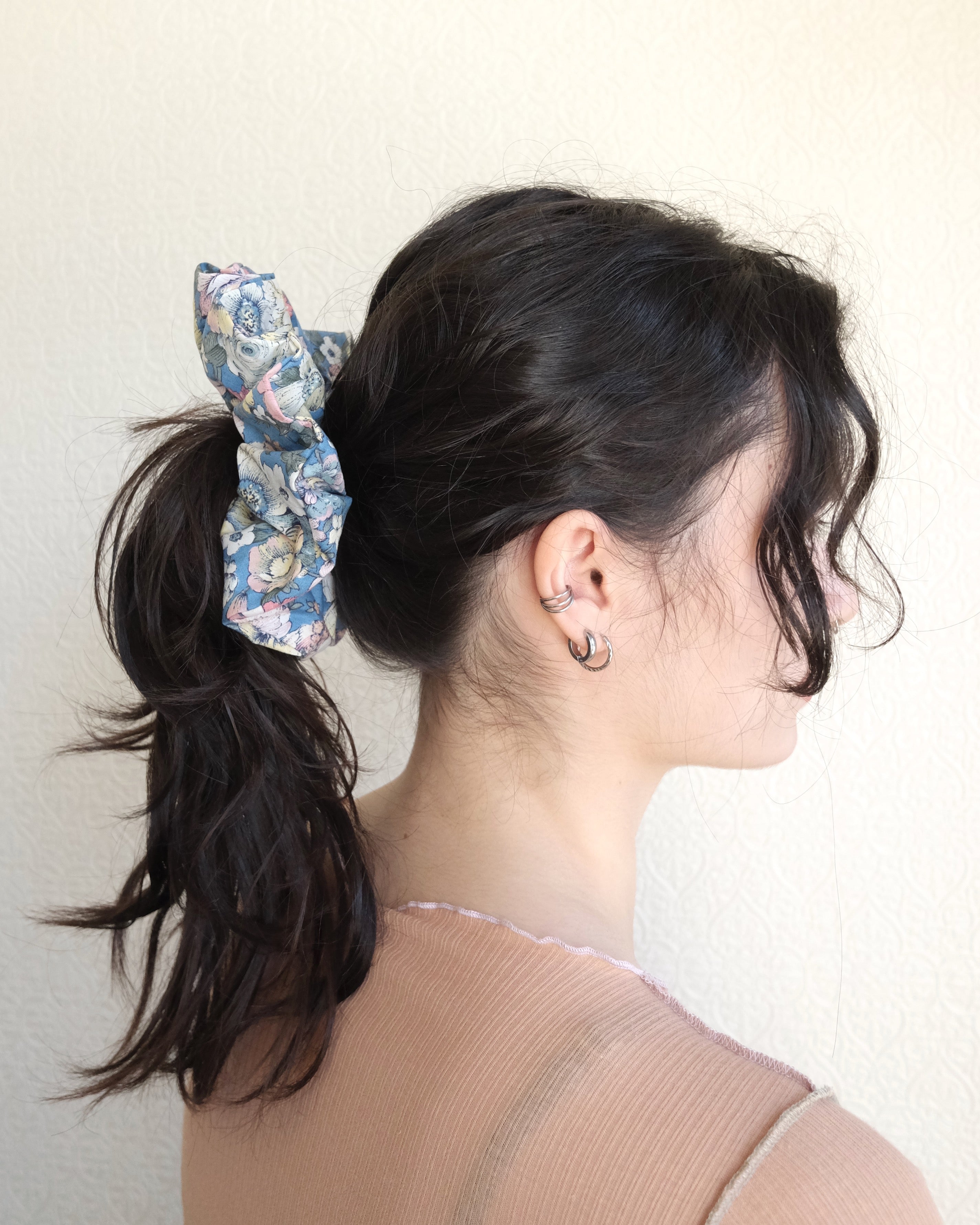 Oversize Cotton Scrunchie, Fairie Floral