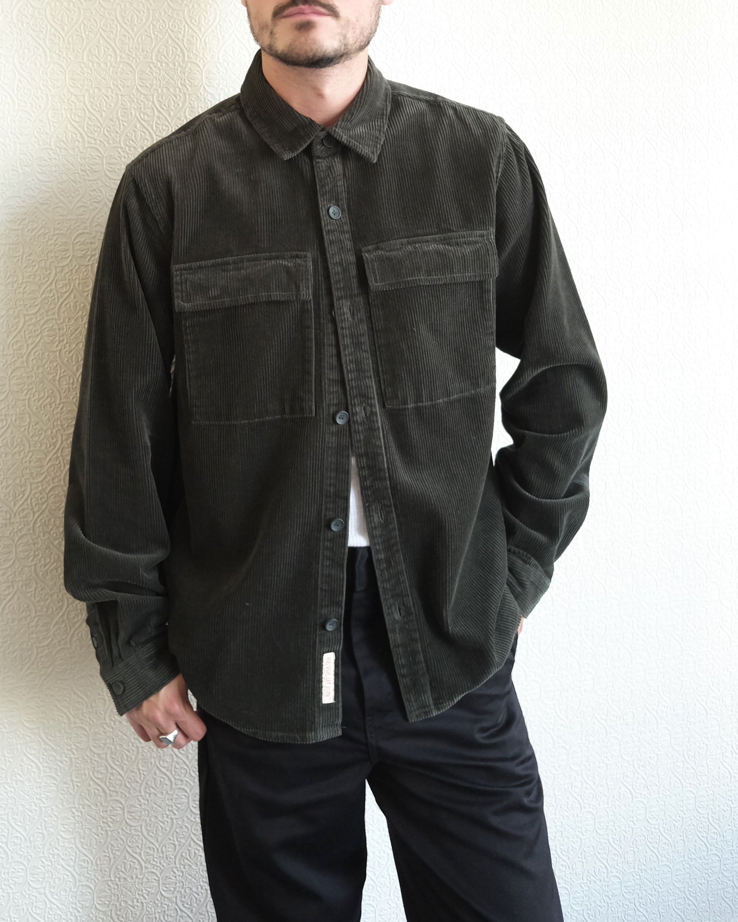 Utility Cord Shirt, Army Green