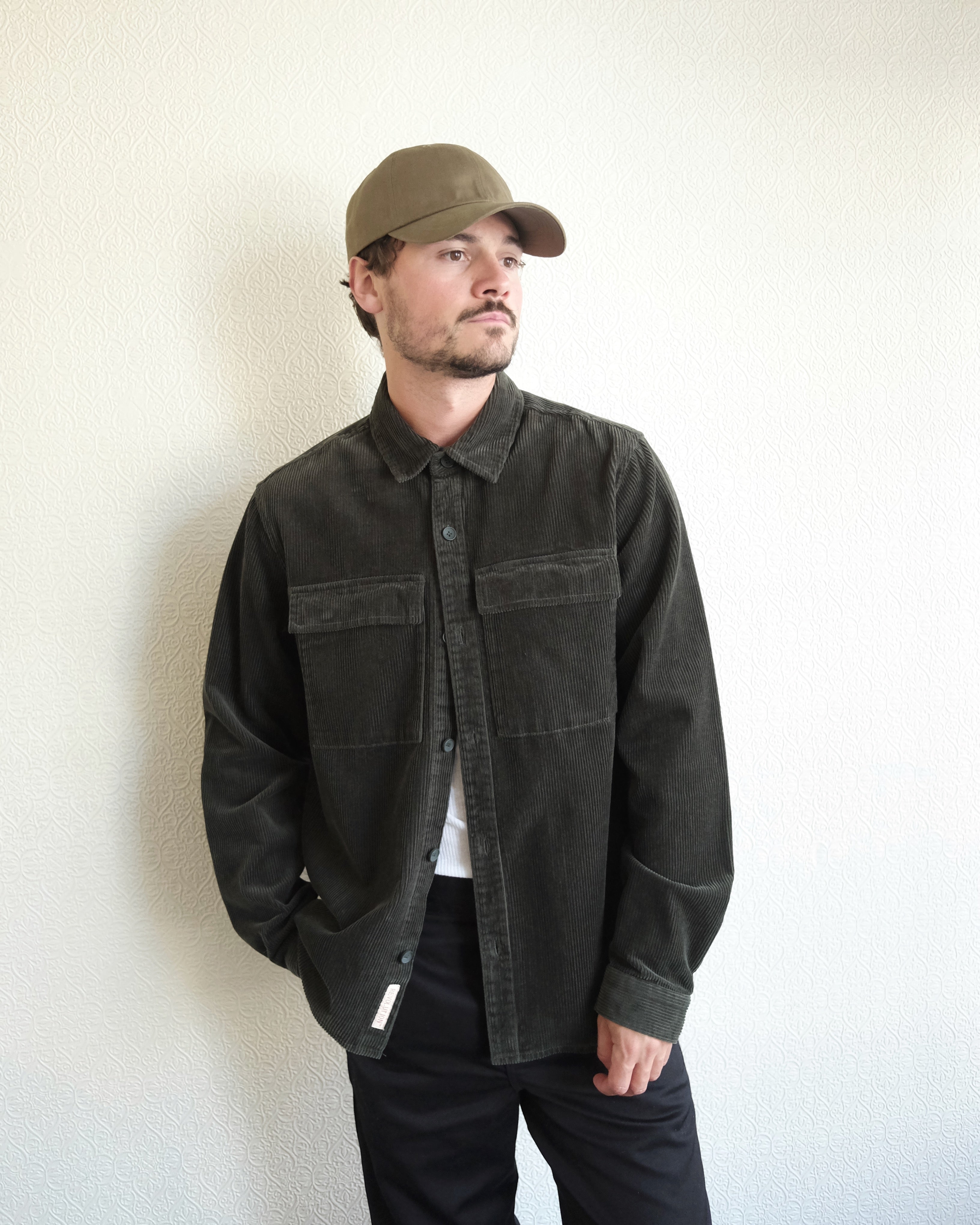 Utility Cord Shirt, Army Green