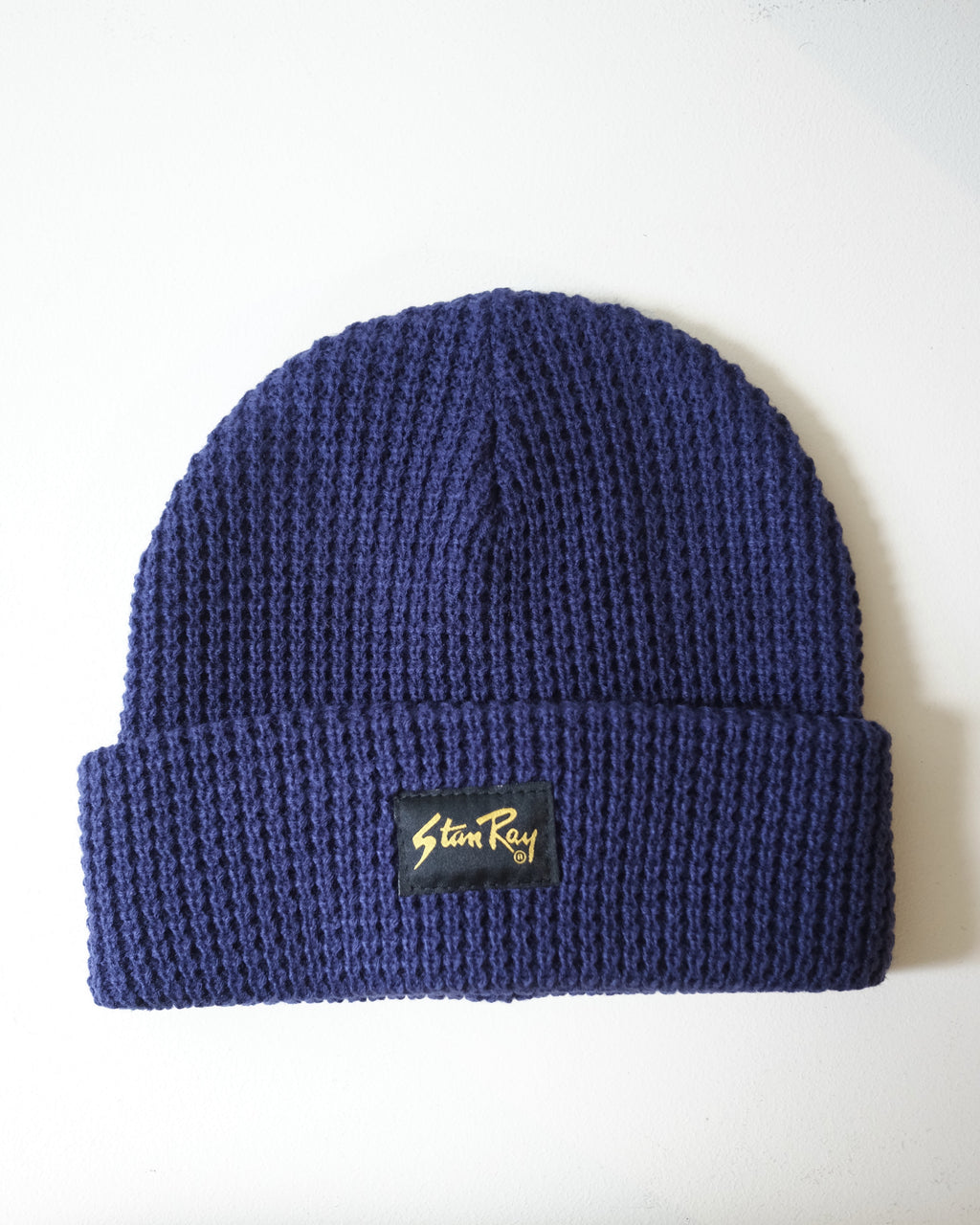 Waffle Knit Beanie, Navy