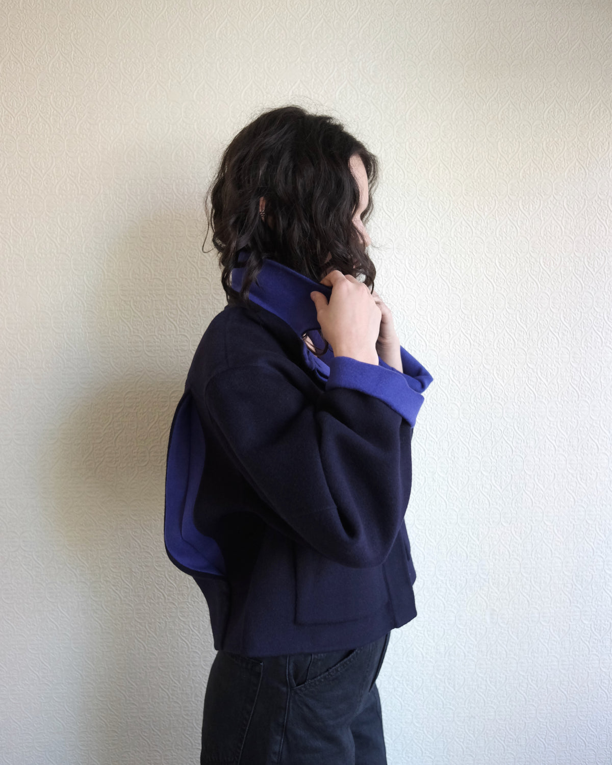 Site Jacket, Navy Wool