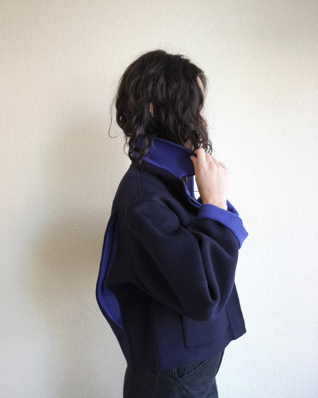 Site Jacket, Navy Wool