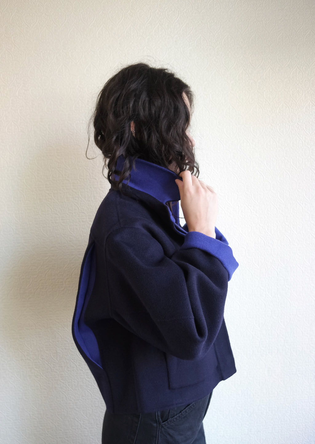 Site Jacket, Navy Wool
