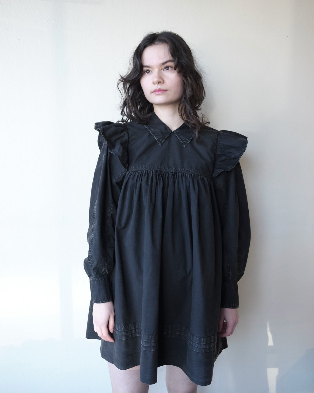 Black Washed Shirt Dress