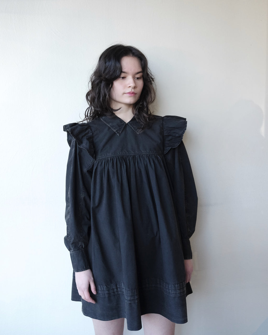 Black Washed Shirt Dress