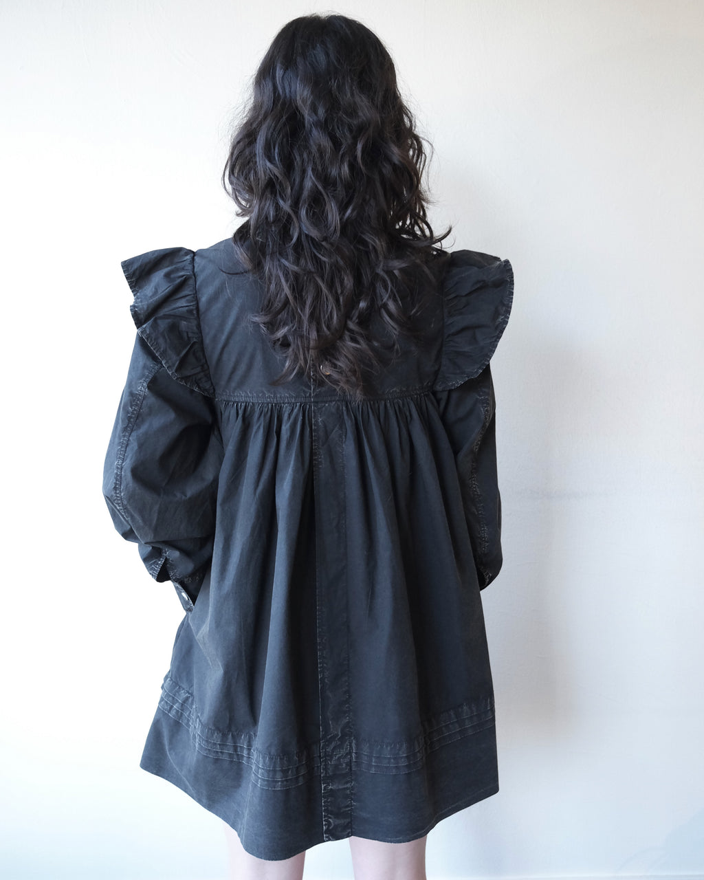 Black Washed Shirt Dress