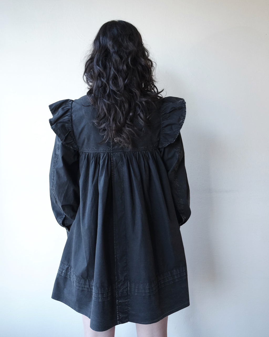 Black Washed Shirt Dress