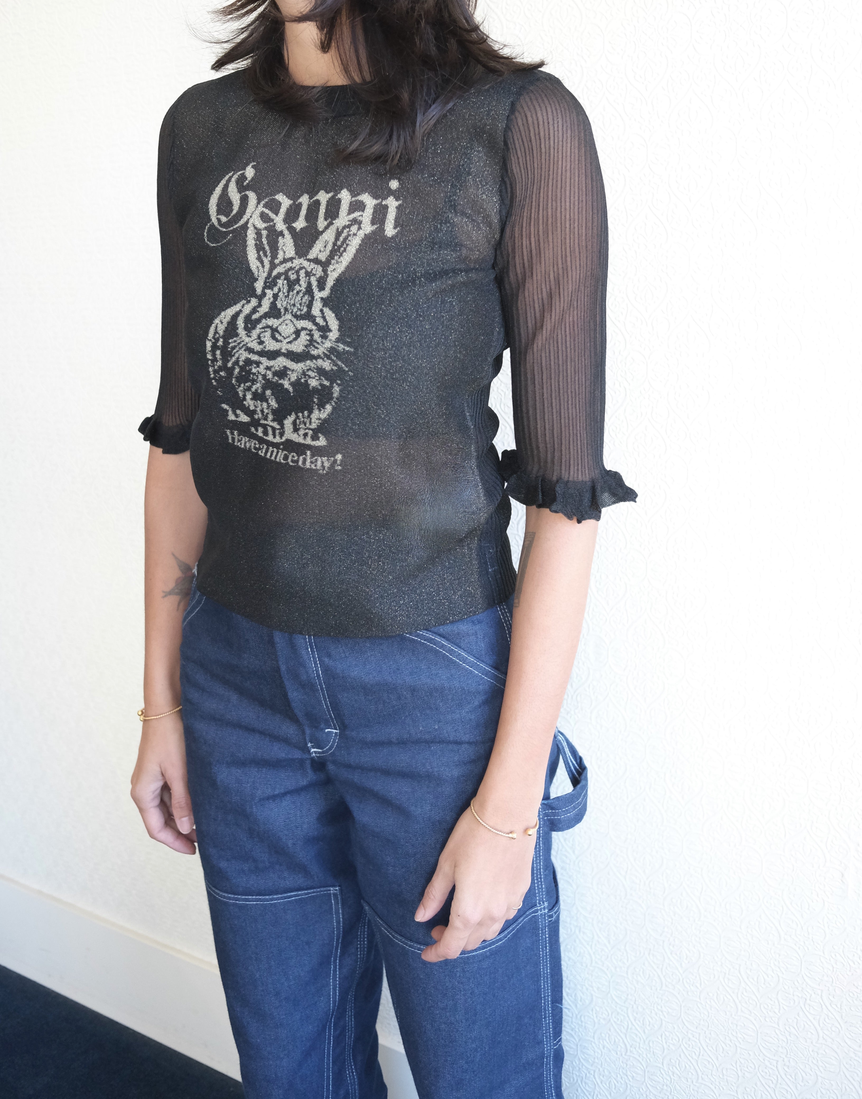 Sheer Jacquard Top