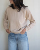 Crux Cropped Sweatshirt, Oat Milk