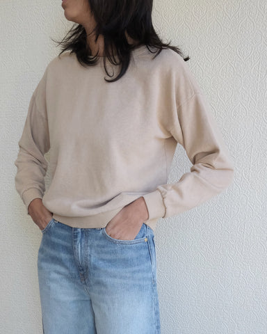 Crux Cropped Sweatshirt, Oat Milk