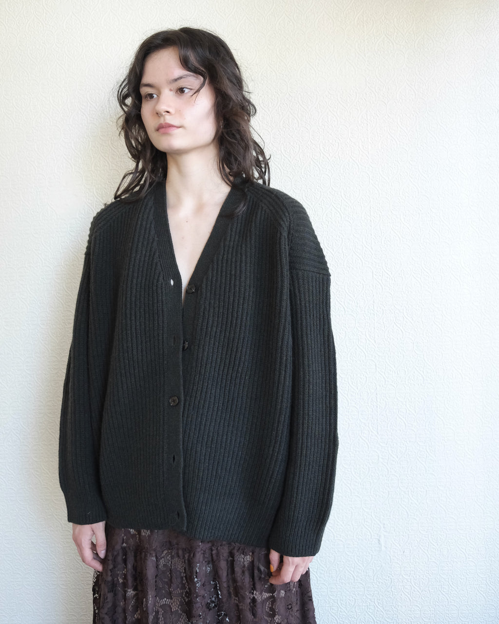Pause Cardigan, Darkest Green