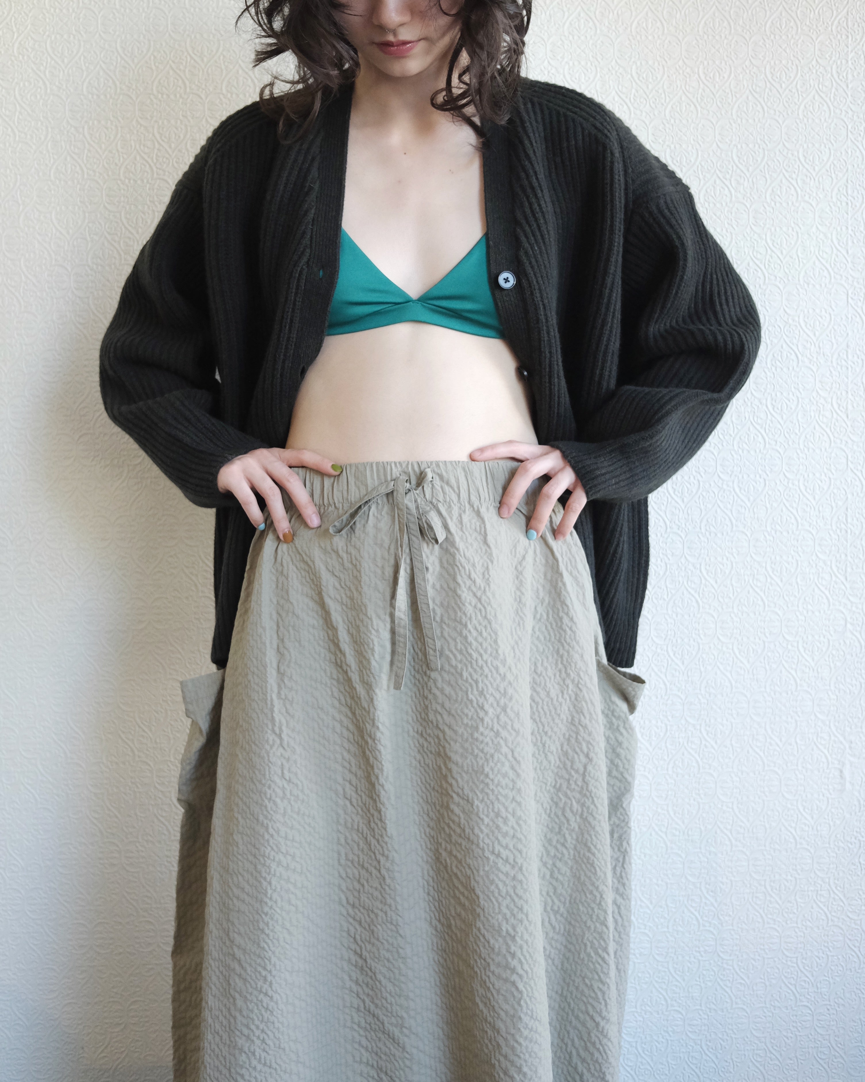 Pause Cardigan, Darkest Green